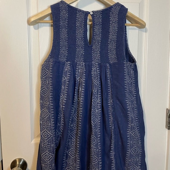 Anthropologie Akron + Kin boho embroidered bib sleeveless dress sz 8 - Picture 10 of 10